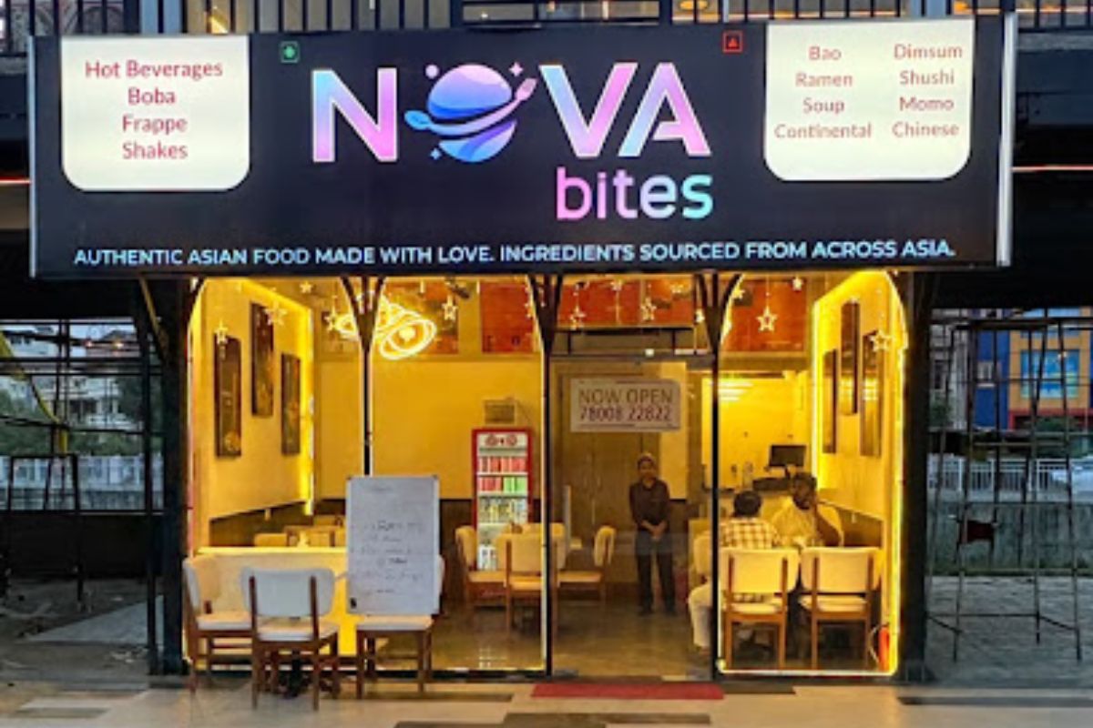 Dim sums, bao buns and ramen on a table at Nova Bites near Nauka Vihar, Gorakhpur