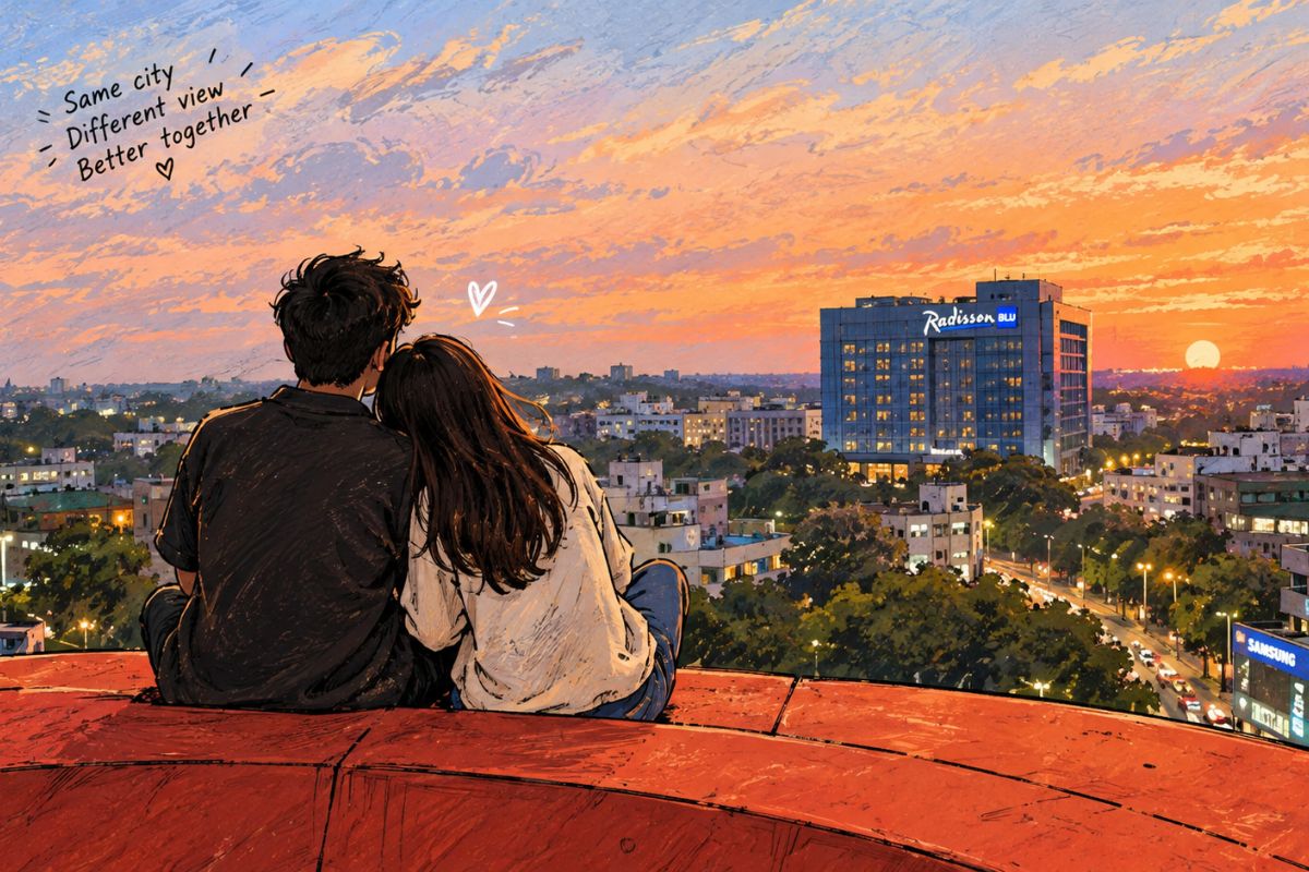 Sunset view of Gorakhpur city from the top of GDA Tower
