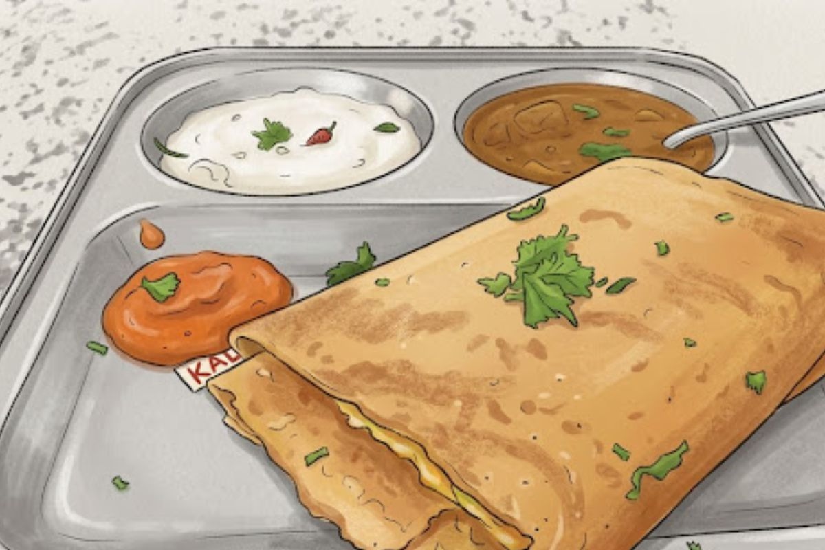 Crispy dosa and medu vada with three chutneys at Khauji Dosa, Golghar, Gorakhpur
