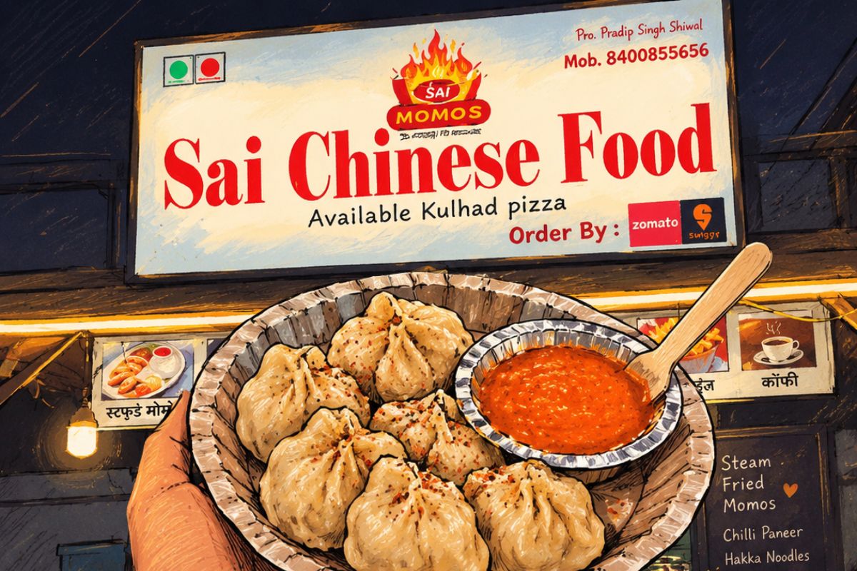 Steamed chicken momos with orange chutney at Sai Momo, Indra Bal Vihar, Gorakhpur